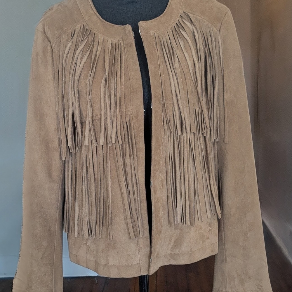 a.n.a A New Approach Brown Fringe Suede Jacket